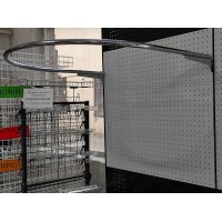 Примірочна пристінна, заокруглена,110х90см. в рейкову систему