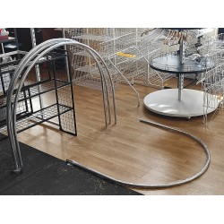 Сегмент пристінної заокругленої примірочної 120х120см