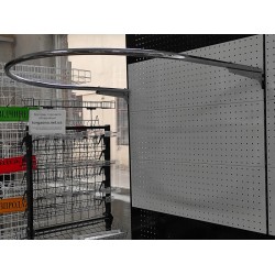 Примірочна пристінна, заокруглена,110х90см. в рейкову систему