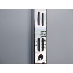 Рейка-профіль дворядна, хромована, 2000х35х12 (стінка1,2мм)