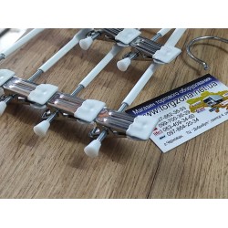 Вішалка-прищіпка для важких брюк, юпок, штанів, 35см (білий силікон)