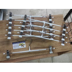 Вішалка-прищіпка для важких брюк, юпок, штанів, 30см (білий силікон)