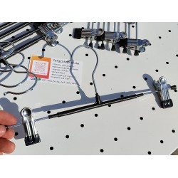 Плечики-прищіпки для важких брюк, юпок, штанів, 35см (чорний пластик)