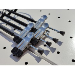 Плечики-прищіпки для важких брюк, юпок, штанів, 30см (чорний пластик)