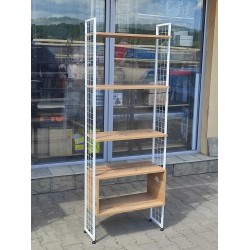 Стелаж модульний 1750х620х300мм.(дуб апалачі +біл.мет.)