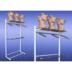 Стійка перфорована одностороння (комплект з дугою та флейтами, довжина: 0,9 м, 1 м, 1,2 м)