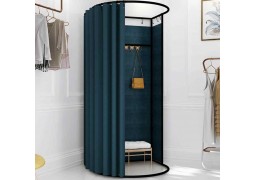 Примірочна пристінна, напівкругла, переносна 2100х100х100см (біла, чорна)