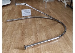 Примірочна пристінна заокруглена з боковим підсилювачем 110х90см