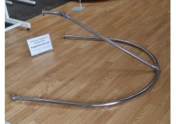 Примірочна пристінна заокруглена з боковим підсилювачем 110х90см