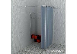 Примірочна кутова 1,05х1,05х2м. з однією опорою