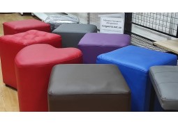 Пуфик-банкетка для примерки обуви (червоне серце)