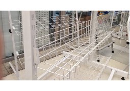 Полиця-кошик з бортом 900х175х35, d4мм. для встановлення в рейку