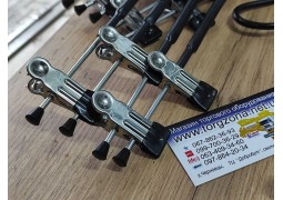 Плечики-прищіпки для важких брюк, юпок, штанів, 35см (чорний силікон)