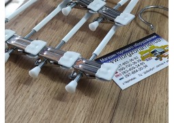 Вішалка-прищіпка для важких брюк, юпок, штанів, 30см (білий силікон)