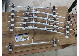 Вішалка-прищіпка для важких брюк, юпок, штанів, 30см (білий силікон)