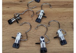 Прищіпка з гачком металева