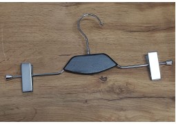 Вішалка-прищіпка хромована з декором 35 см.(чорне дерево)