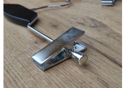 Вішалка-прищіпка хромована з декором 35 см.(чорне дерево)