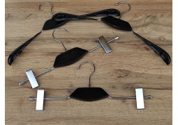 Вішалка-прищіпка хромована з декором 35 см.(чорне дерево)