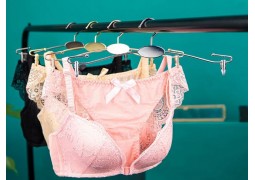 Плечики-вішалка для білизни (хромована з прищепками) №2