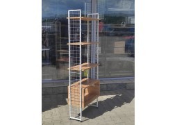 Стелаж модульний 1750х620х300мм.(дуб апалачі +біл.мет.) 