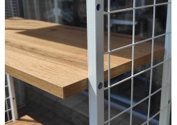 Стелаж модульний 1750х620х300мм.(дуб апалачі +біл.мет.) 