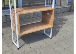 Стелаж модульний 1750х620х300мм.(дуб апалачі +біл.мет.) 