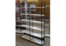 Модульний стелаж-етажерка 1750х620х250 на 5 полиць (чорний)