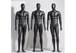 Манекен чоловічий чорний матовий 188 см для магазину одягу