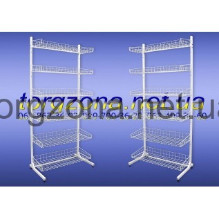 Стелаж з 5 корзинами 750х300мм.