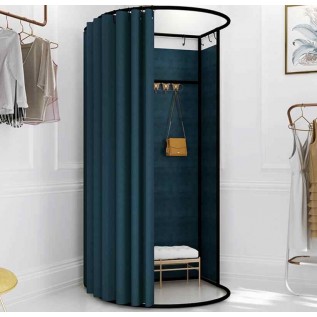 Примірочна пристінна, напівкругла, переносна 2100х100х100см (біла, чорна)