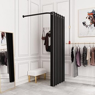 Примірочна кутова 1.0х1.0м.(чорна)