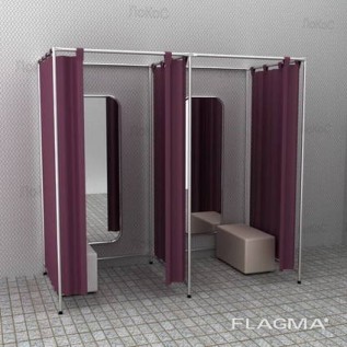 Примірочна пересувна двомісна 1х2х2м