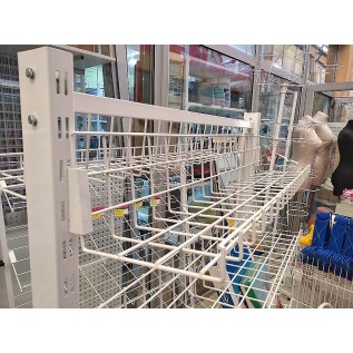 Полиця-кошик з бортом 900х175х35, d4мм. для встановлення в рейку