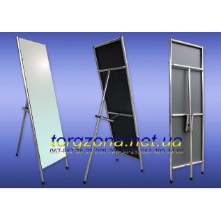 Дзеркало в оправі з хромованої труби 25мм.